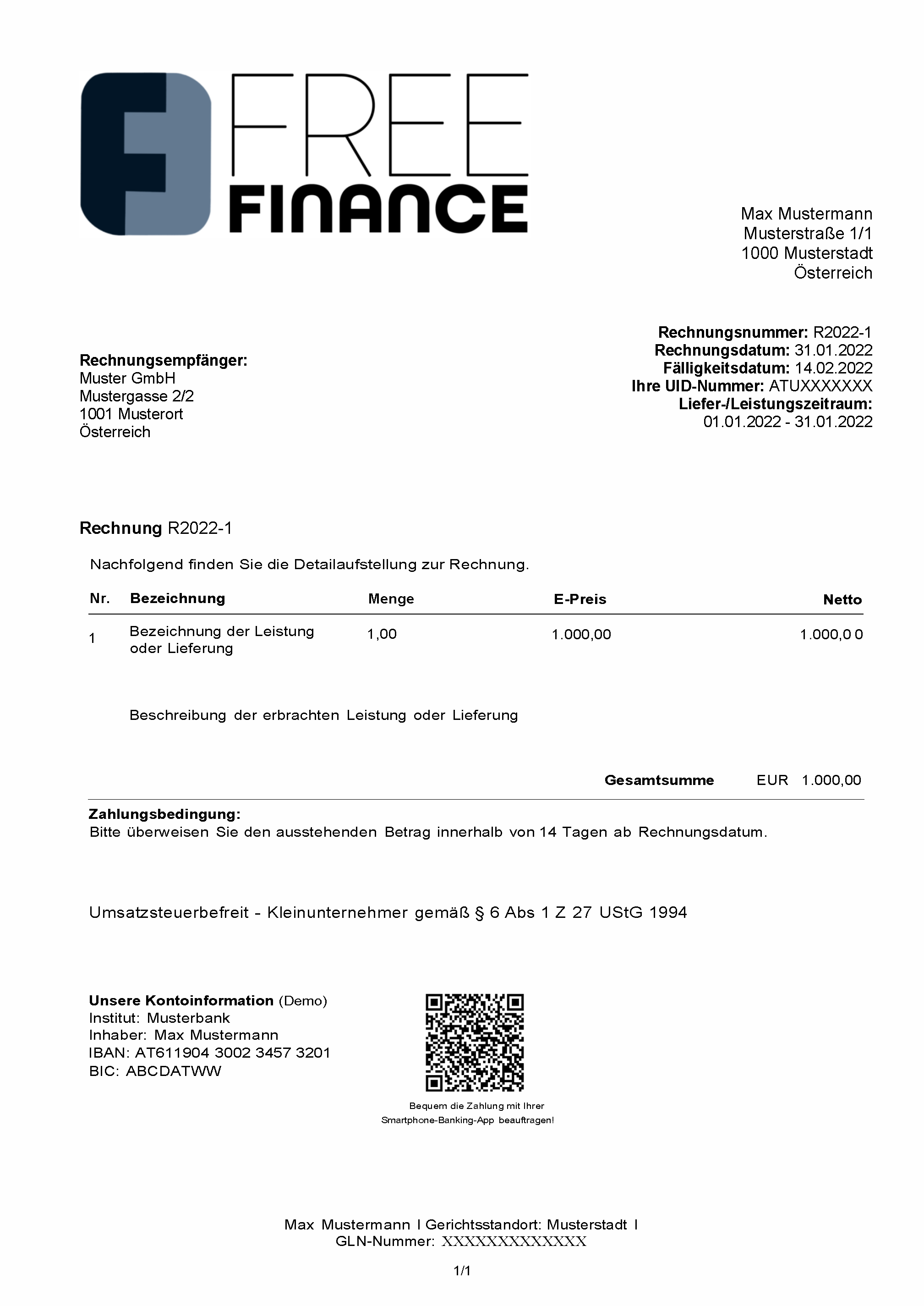 Hinweis Kleinunternehmer ⇒ Einfach Erklärt Freefinance